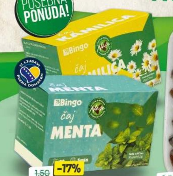 Čaj Kamilica / Menta