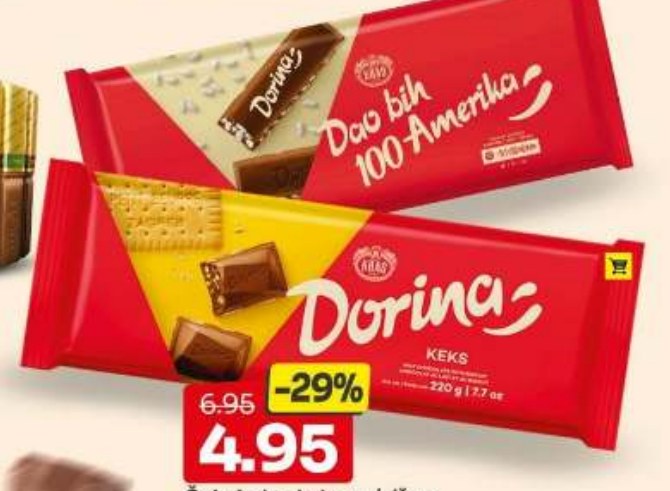 Čokolada s keksom/ rižom Dorina