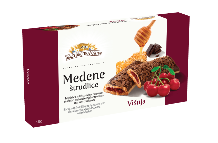 Medene štrudlice voćni mix, višnja