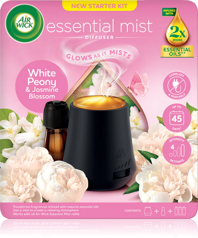 Električni osvježivač prostora White Peony & Jasmine Blossom komplet