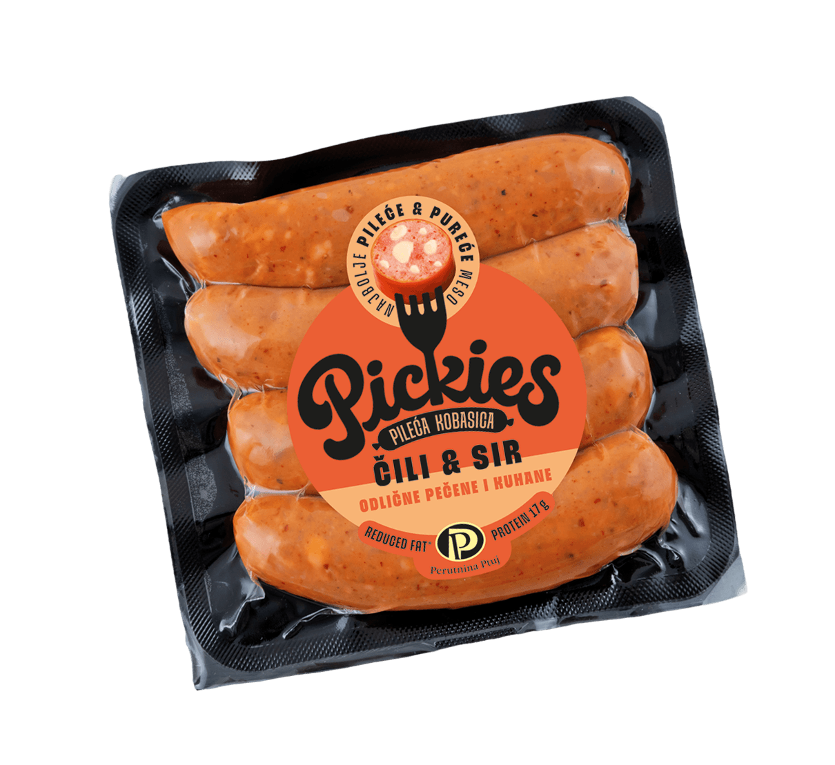 Pileća dimljena kobasica classic/ sa sirom/ chili i sir