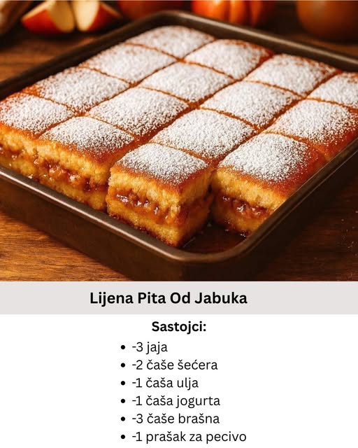 Lijena pita od jabuka