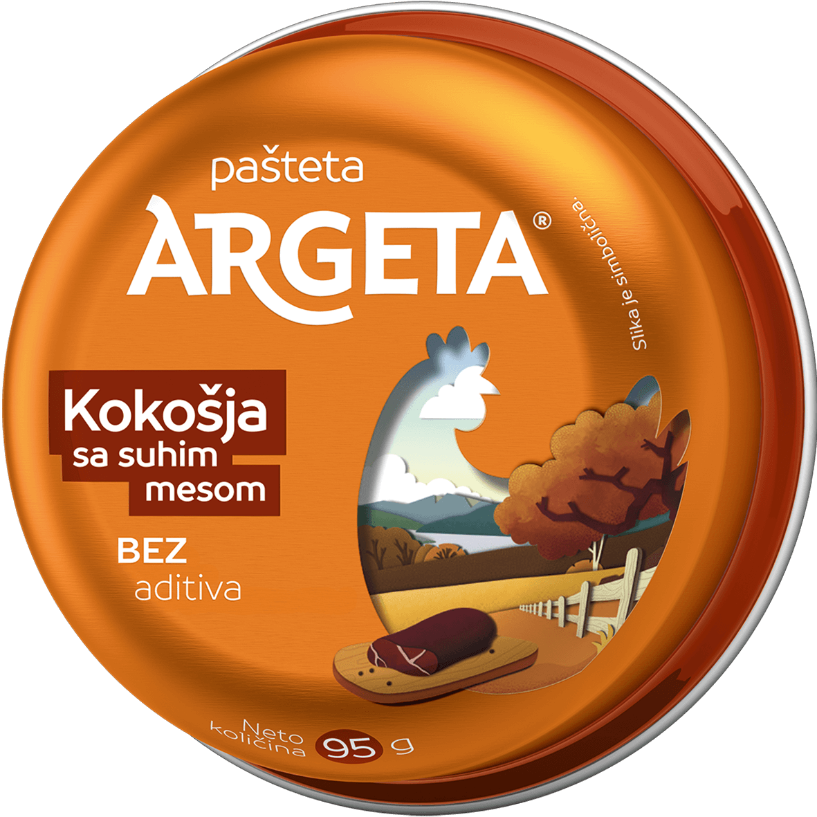 Pašteta kokošija sa suhim mesom, s ajvarom